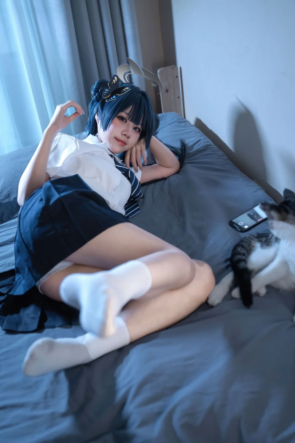 清水凪 - No.001 蔚蓝档案·龙华妃咲 JK [52P-526MB] tg@simisebaisi 【丝足阁】009.webp